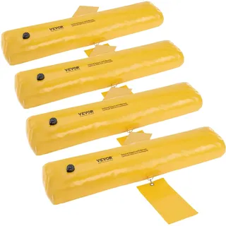 Vevor Hochwasserbarrieren, Sandsack-Alternative, Hochwassersäcke, 4er-Pack, Hochwasserbarriere für Zuhause, Wasserbarrieren für Überschwemmungen, Türöffnung, Auffahrt (4 Fuß x 6 Zoll)