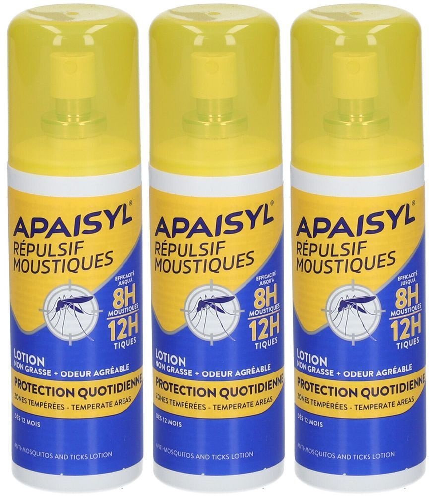 Apaisyl® Répulsif Moustiques Lotion Protection Quotidienne 3x90 ml spray