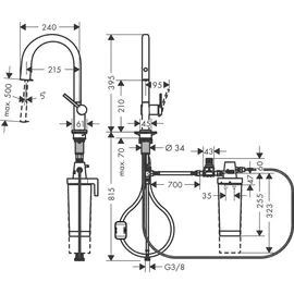 Hansgrohe Aqittura M91 Einhebelmischer Schwarz