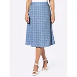 Sieh an! A-Linien-Rock Bedruckt Blau 48