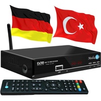 Türkische TV Sat Receiver MEDIAART-3 Full HD Astra + Türksat programmiert WLAN