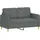 vidaXL 2-Sitzer-Sofa Dunkelgrau 120 cm Stoff