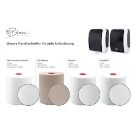 Blanc HYGIENIC Handtuchspender, Restrollenfunktion, Blanc Cosmos AUTOCUT