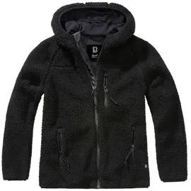 Brandit Textil Brandit Teddyfleece Jacket Hooded, Farbe: black, Größe: M