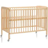 fillikid Beistellbett, Beistellgitterbett Nena aus massivem Buchenholz 60 x 120 cm)