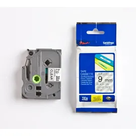 Brother Original P-Touch Farbband schwarz auf transparent Laminat 9mm x 8m