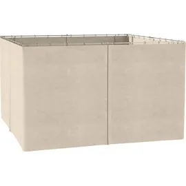 Outsunny Seitenwände für 3x4 m Pavillon 4 Stück Beige 3 x 4 m