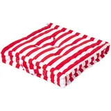 Homescapes Sitzkissen, rot 40 x 40 x 10 cm, - Homescapes