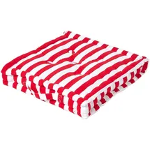 Homescapes Sitzkissen, rot 40 x 40 x 10 cm, - Homescapes