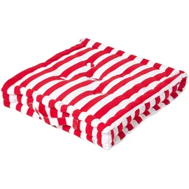Homescapes Sitzkissen, rot 40 x 40 x 10 cm, - Homescapes