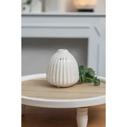 Vase Nylan bauchig cremeweiß Keramik 12cm