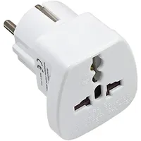 Good Connections Reiseadapter UK/CH/I/USA/DK Buchse - Schutzkontakt Stecker Weiß