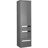 Pelipal Midischrank 30 x 121 x 33 cm Lack Steingrau Hochglanz/Quarzgrau Hochglanz