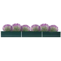 vidaXL Garten-Hochbeet Verzinkter Stahl 480x80x45 cm Grün
