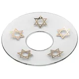 Wiedemann Kerzenmanschette Davidstern Transparent