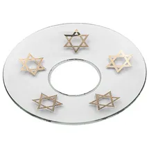 Wiedemann Kerzenmanschette Davidstern Transparent