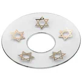 Wiedemann Kerzenmanschette Davidstern Transparent