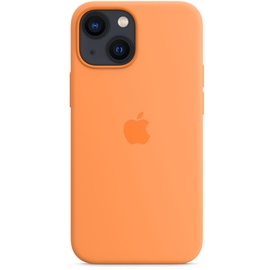 Apple iPhone 13 mini Silikon Case mit MagSafe gelborange