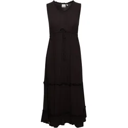 A-Linien-Kleid ICHI "A-Linien-Kleid IHMarro", Damen, Gr. 40, N-Gr, schwarz, Obermaterial: 100% Viskose LENZING ECOVERO CV LenzEcov., unifarben, casual, regular fit lang, V-Ausschnitt, Kleider