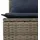 vidaXL 4-teiliges Gartensofa-Set mit Kissen, grau, Polyrattan - Grau
