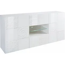 INOSIGN Sideboard »Miro« Breite 181 cm mit dekorativem siebdruck), weiß
