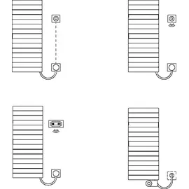 Kermi Designheizkörper Tabeo E 1757 x 500 mm 800 W weiß links