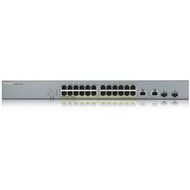 ZyXEL GS1350-26HP Gigabit Smart Switch, 24x RJ-45, 2x RJ-45/SFP, PoLRE/PoE+