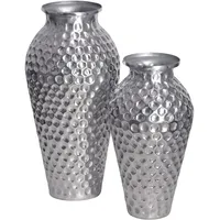FineBuy FineBuy, Vase 2er Set Aluminium Amphore Blumenvase
