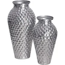 FineBuy FineBuy, Vase 2er Set Aluminium Amphore Blumenvase