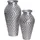FineBuy FineBuy, Vase 2er Set Aluminium Amphore Blumenvase