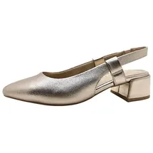 Marco Tozzi Damen Slingpumps mit Blockabsatz Vegan, Beige (Platinum), 38 EU - 38 EU