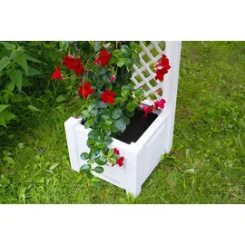 KHW Pflanzkasten mit Spalier 43 x 43 x 140 cm Weiß