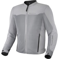 SHIMA OPENAIR Motorradjacke Herren - Leichte, Atmungsaktive Sommer Mesh Motorcycle Stadt Textiljacke Männer mit CE Schulter Ellbogen und Rückenprotektoren, Breitenverstellung (Grau, XXL)