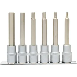KS Tools 1/2" Bit-Stecknuss-Satz Innensechskant, lang, 6-tlg.