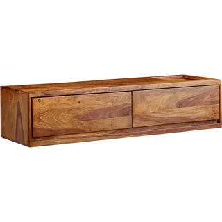 FineBuy Lowboard 108x25 cm Braun Holz