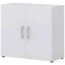 Mini Büroschrank in Weiß 80 cm breit