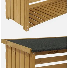 sweeek Kaminholzregal Holz 120 x 45 x 120 cm Beige