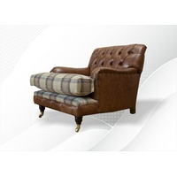 JVmoebel Chesterfield-Sessel, Chesterfield Sessel 1 Sitzer Design braun