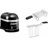 KitchenAid Paket 1, Toaster + Brötchenaufsatz Artisan 5KMT2204 Schwarz