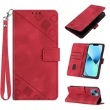 Handyhülle für Samsung Galaxy A25/A24 Hülle Leder Handytasche [Premium Leder] für Samsung Galaxy A25/A24 Hülle Klappbar Flip Case Cover 360 Stoßfeste Schutzhülle für Samsung Galaxy A25/A24, rot