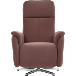 Relaxsessel CALIZZA INTERIORS "Olivin", rot (1031 paprika), B:73cm H:110cm T:90cm, Flachgewebe in Samt-Optik - 100% Polyester, Sessel, inklusiver stufenloser Kopfteilverstellung und mit Verstellung