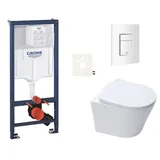 Swiss Aqua Technologies Infinitio Hänge-WC Set für Trockenbau / Vorwandinstallation SIKOGRSIN10SCSH0