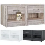 CASARIA Nachtschrank Kiel 41 x 39 x 28 cm Eiche