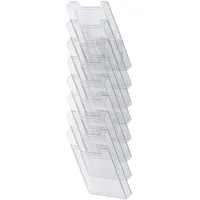 Exacompta Wandprospekthalter A4 hoch 8Fächer transparent