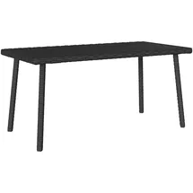 vidaXL Gartentisch Rechteckig 80 x 40 x 37 cm Schwarz