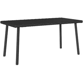 vidaXL Gartentisch Rechteckig 80 x 40 x 37 cm Schwarz