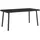vidaXL Gartentisch Rechteckig 80 x 40 x 37 cm Schwarz