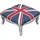 Casa Padrino Fußhocker Mod3 Union Jack 64 x 32 x 64 cm Silber