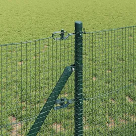 vidaXL Zaunpfosten 10 x 0,5 m Grün/Stahl