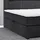 m-punkt Boxspringbett KUBA mit Bettkasten Visco Topper LED 180 x 200 cm Webstoff Inari SCHWARZ